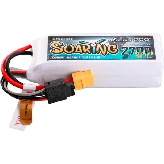 Gens ace Tattu G-Tech Soaring 2700mAh 4S 30C LiPo XT60 Batteri