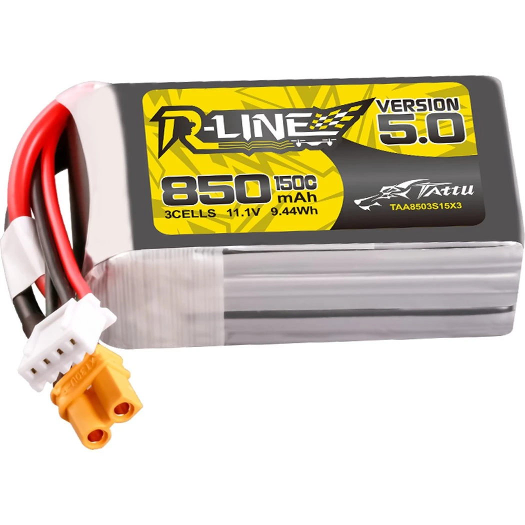 Tattu R-Line Drone Batteri 850mAh 3S 11.1V 150C XT30U-F 5.0