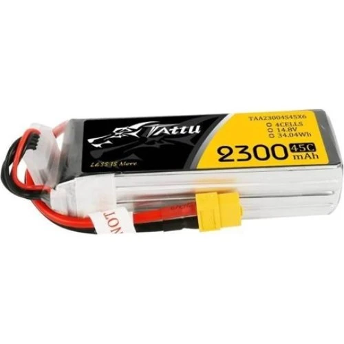 Gens ace & Tattu 2300mAh 14.8V 75C 4S1P XT60 Batteri