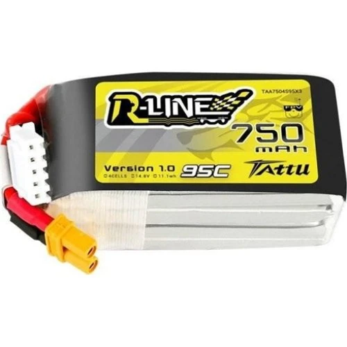 Gens ace Tattu R-Line 750mAh 14.8V 4S 95C XT30 Batteri