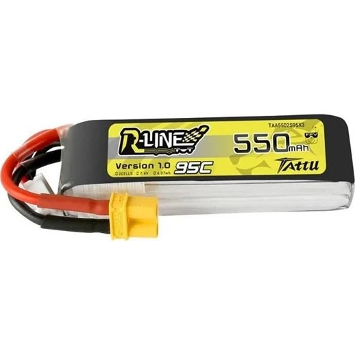 Gens ace Tattu R-Line 550mAh 7.4V 95C 2S1P XT30 Batteri
