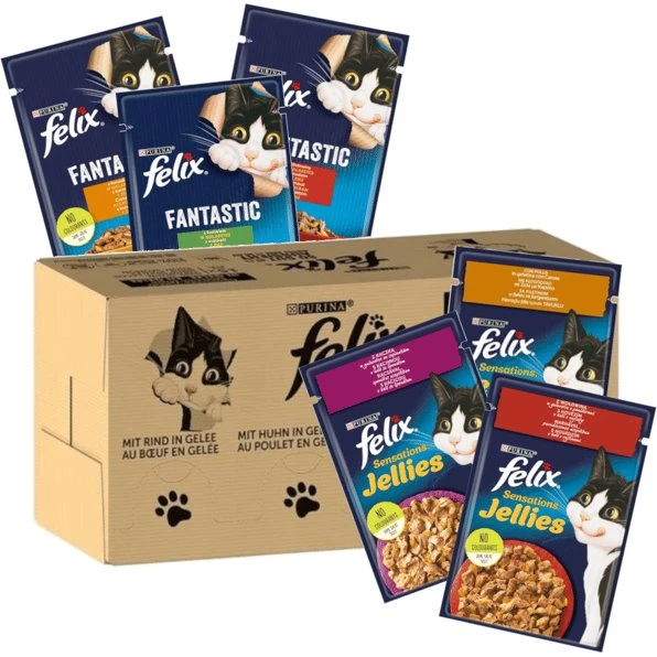 Purina Felix vådfoder til katte, smagsvarianter 96x85 g