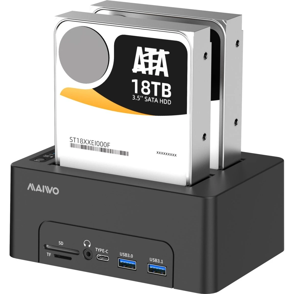 Maiwo USB-C Dual Dockingstation med 10Gbps Klon & HDMI 4K