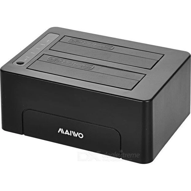Maiwo K3082 USB 3.1 Docking Station til 2x SATA HDD/SSD op til 14TB