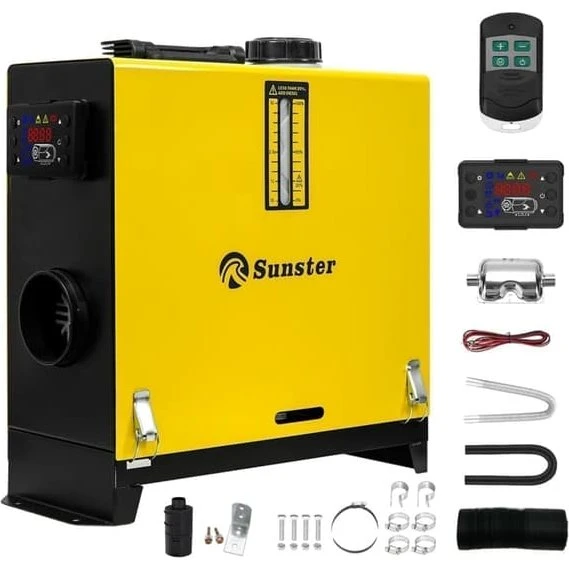 SUNSTER 8KW Dieselvarmer 12V/24V med LCD-display