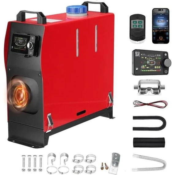 Sunster 8kW Dieselvarmer 12V/24V med Bluetooth & LCD
