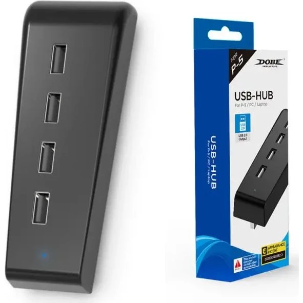 Dobe USB-Hub til PS5 - 3x USB 2.0 og 1x USB-C