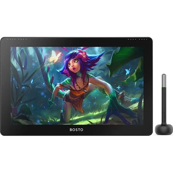 Bosto BT-16HDK Grafiktablet - 5080 Lpi, 344x194mm, Sort
