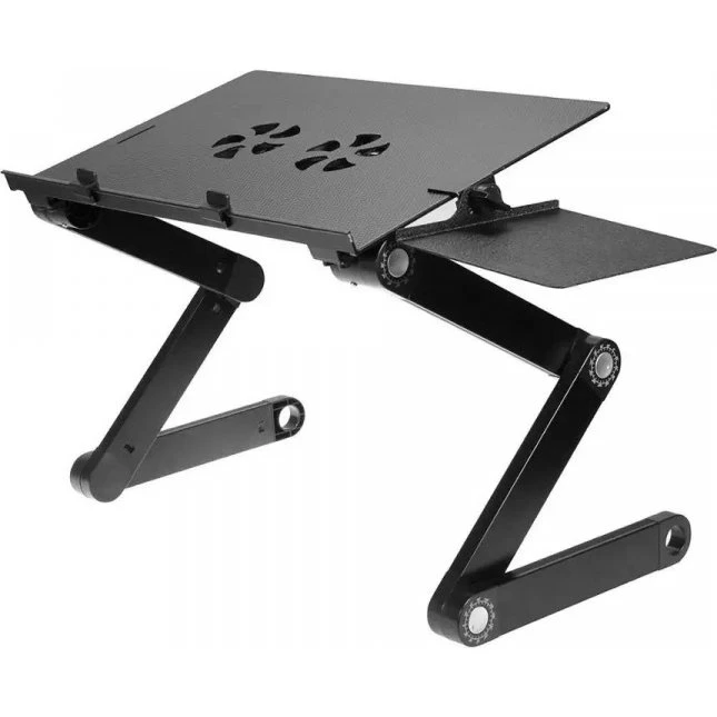 Multifunktionelt laptopbord med køleventilatorer, Sort