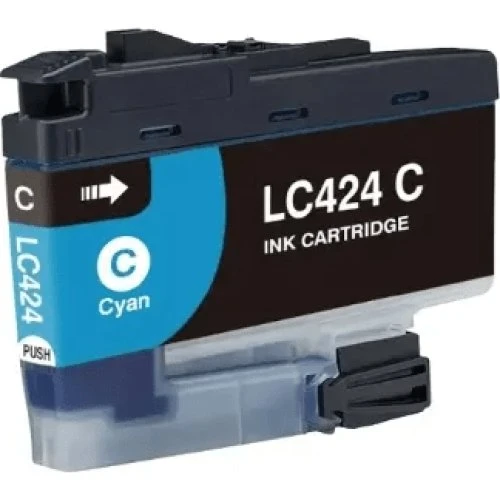 Brother LC424C Cyan Blækpatron - 750 sider - Kompatibel