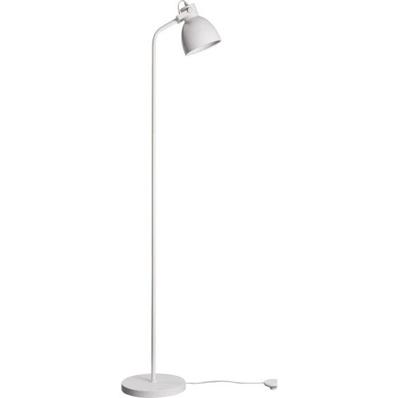 Coast Gulvlampe mat hvid, E27 LED, 1,8 m stofledning