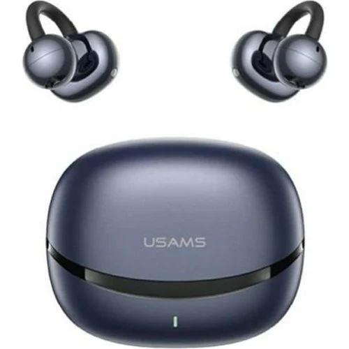 USAMS Echo Clip-on R03 Bluetooth 6.0 TWS øretelefoner - Blå