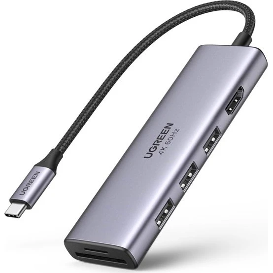 UGREEN 6-in-1 USB-C Hub 4K@60Hz - Sølv