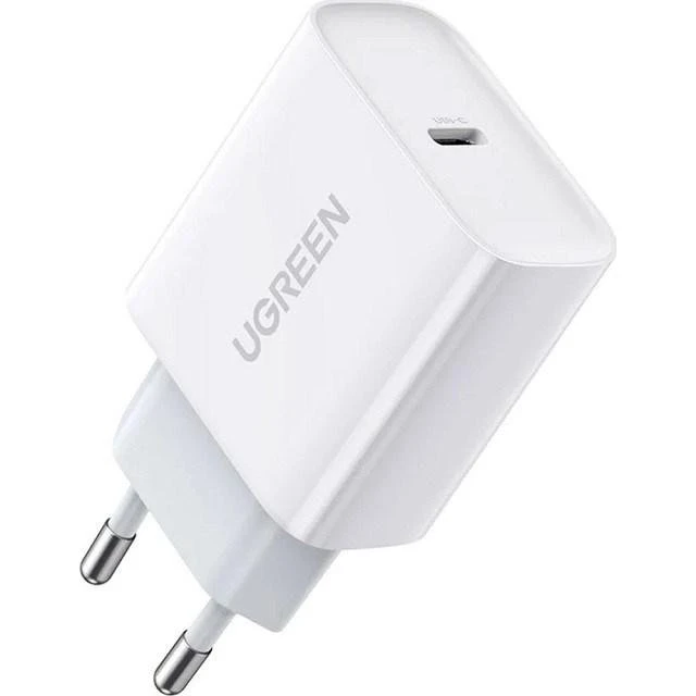 UGREEN Vægoplader 20W USB PD 3.0 & QC 4.0+ - Hvid
