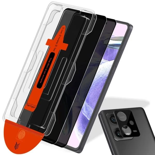 Xiaomi Redmi Note 12 Pro 5G Privacy Skærmbeskytter (2-pak) + Linse