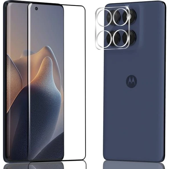 Motorola Edge 60 Fusion Skærm- & Linsebeskyttelse 3D Hærdet Glas