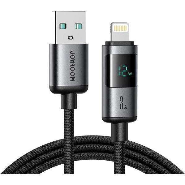 Joyroom S-A16 Pro Prism USB-A til Lightning kabel med display, 1,2m