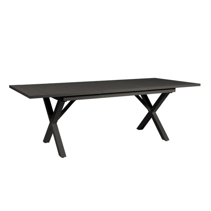 Brafab Hillmond Havebord i sort aluminium, 160-220 cm