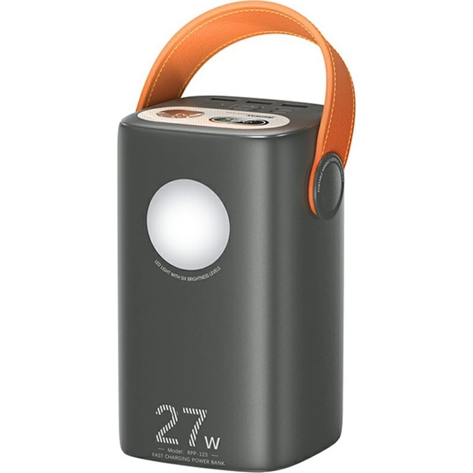 REMAX RPP-123 60000mAh Powerbank - 27W Hurtigopladning - Grå