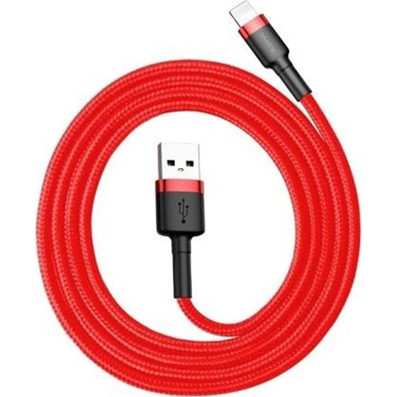 Baseus Cafule USB til Lightning Kabel, 3m, Rød