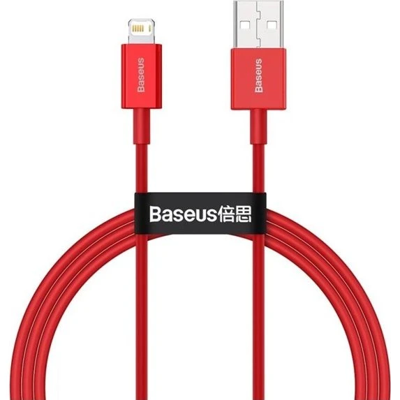 Baseus Superior Series USB til Lightning kabel, 2.4A, 1m, Rød