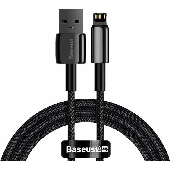 Baseus Tungsten Gold USB til Lightning kabel, 2.4A, 1m, sort
