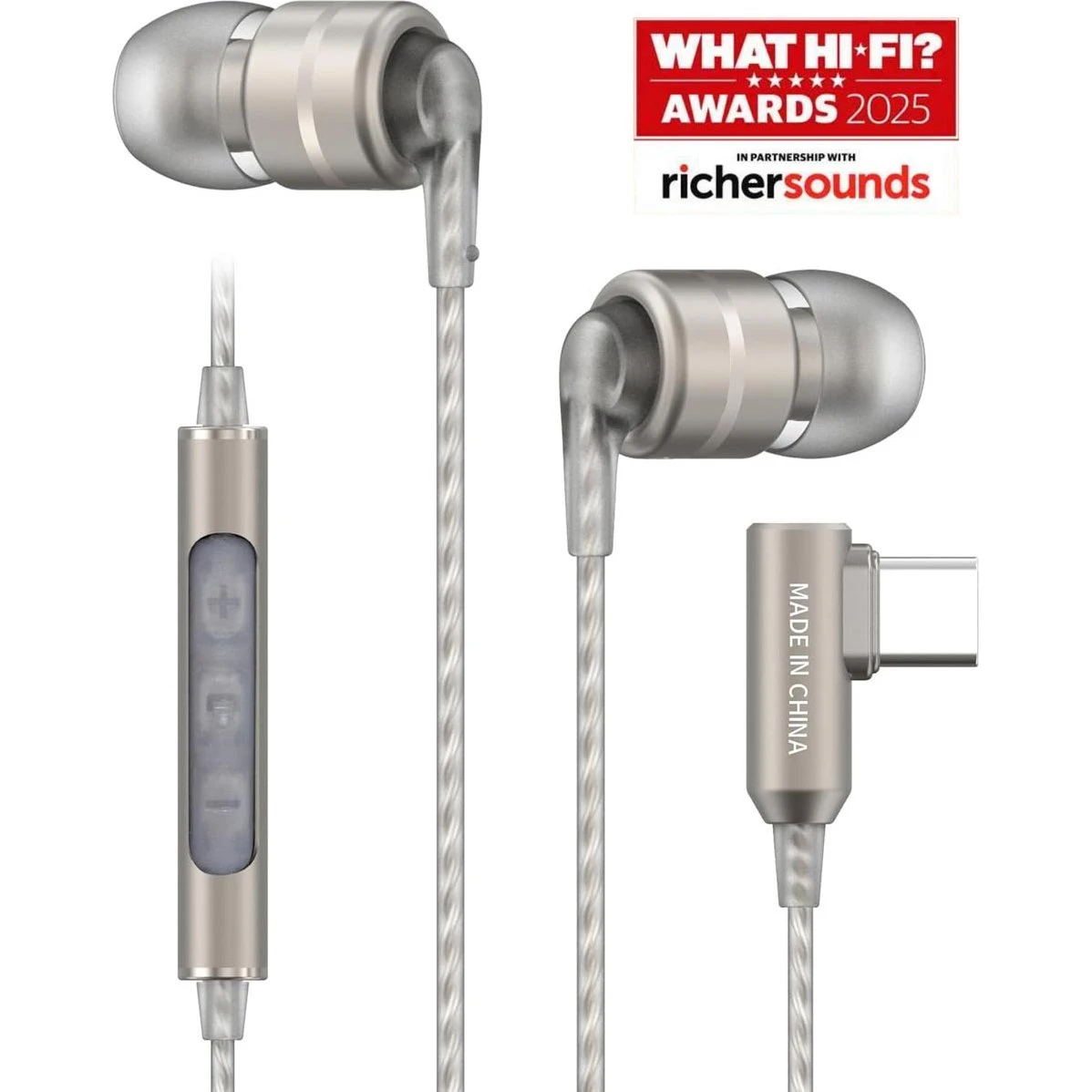 SoundMAGIC E80D In-ear hovedtelefoner med USB-C (Sølv)