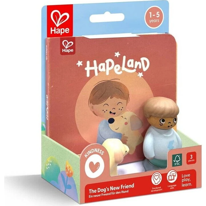 Hape The Dog's New Friend - Historiebogslegetøjssæt