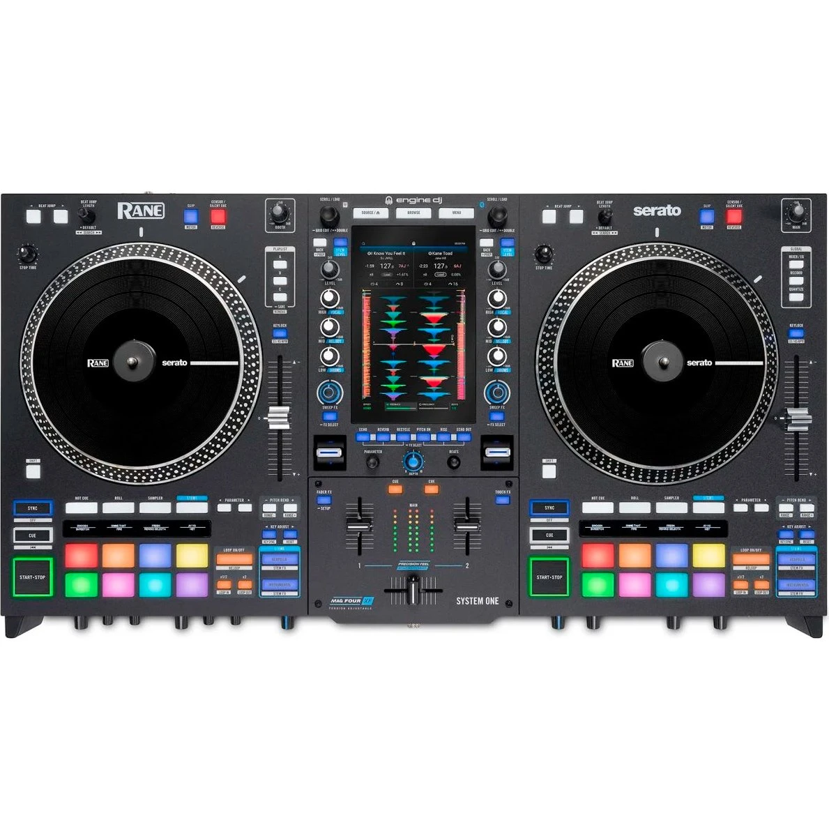 Rane System One DJ Controller med motoriserede pladetallerkener
