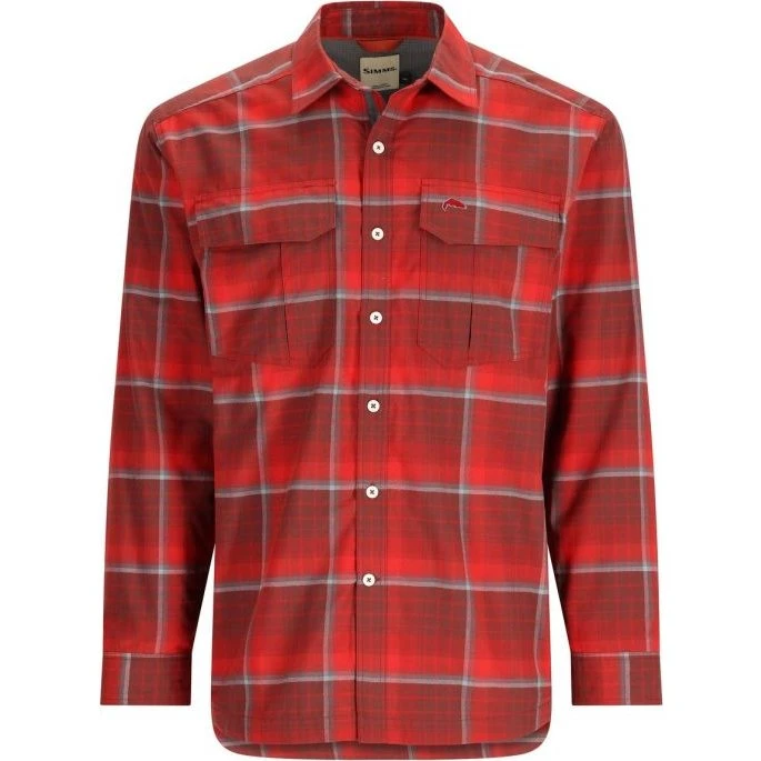 Simms ColdWeather Shirt - Cutty Red Asym Ombre Plaid