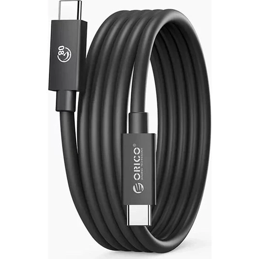 ORICO USB4 Thunderbolt5 Kabel 80Gbps 240W USB-C til USB-C 1,5m - Sort