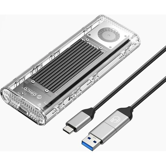 ORICO TCM2-G20 M.2 NVMe USB-C 3.2 SSD-kabinet - Sølv/Transparent