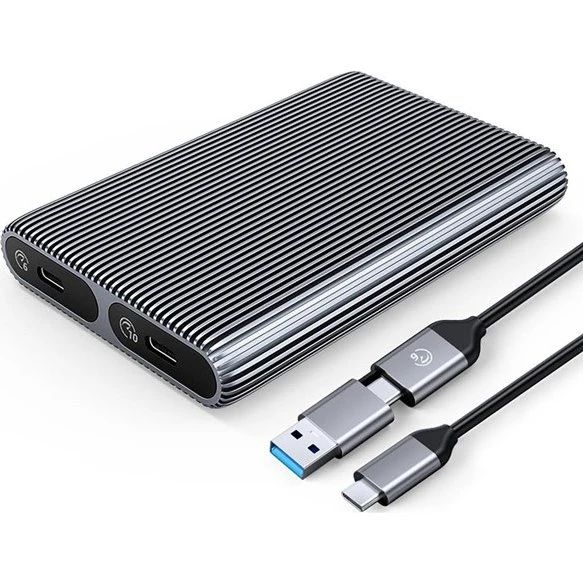 ORICO AM2C3-2N Dual M.2 SATA & NVMe USB-C 3.2 10Gb/s - Grå