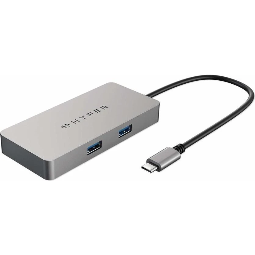 Hyper HYPER HDMB2 USB-C Dockingstation i rustfrit stål
