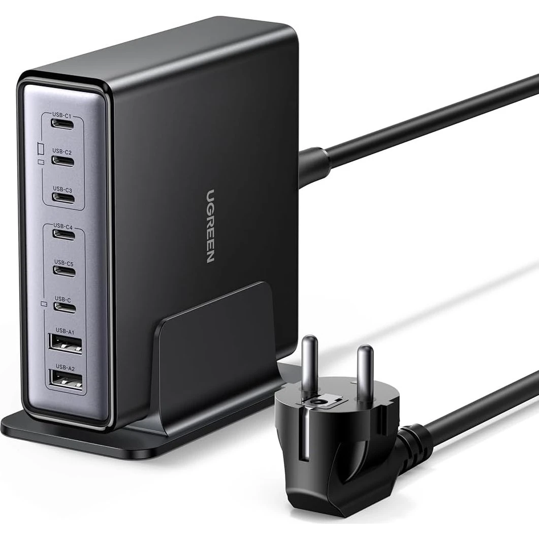 UGREEN Nexode 200W GaN USB-C Opladningsstation, 8 porte