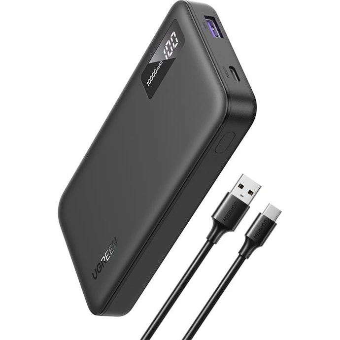 Ugreen Powerbank 10000mAh 20W USB-A & USB-C Sort