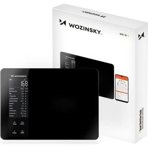 Wozinsky WIK-16 Smart Køkkenvægt med Bluetooth - Sort