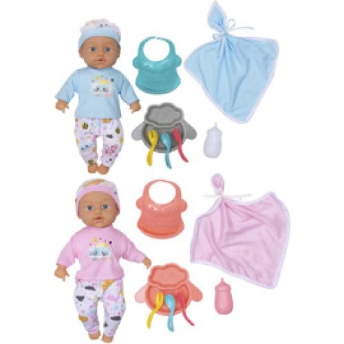 Lillan & Friends Babydukker Max & Mia 33 cm m/ 16 dele
