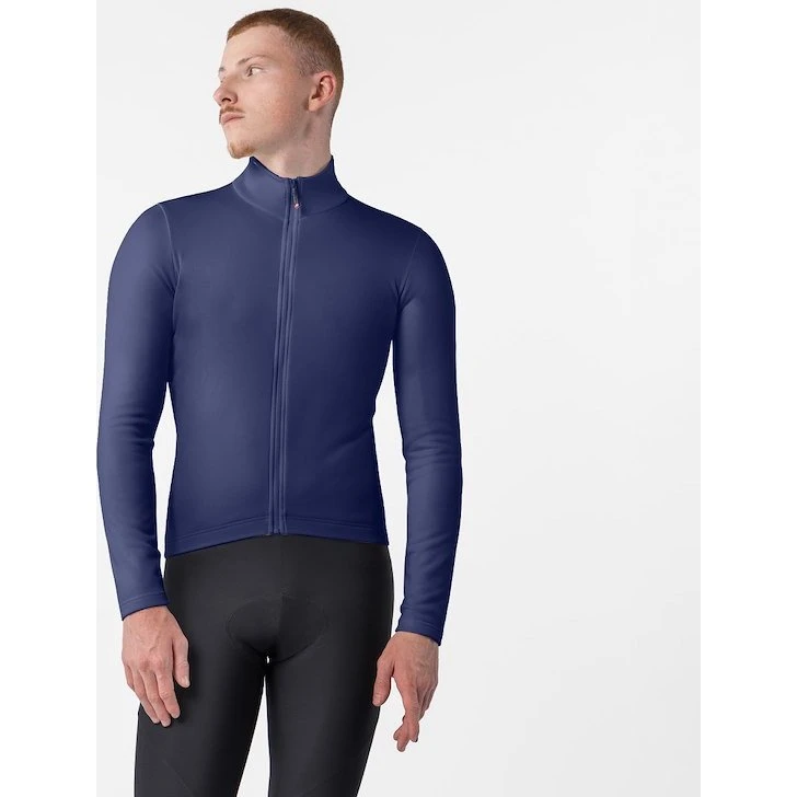 Castelli Competizione Thermal LS Cykeltrøje - Belgian Blue