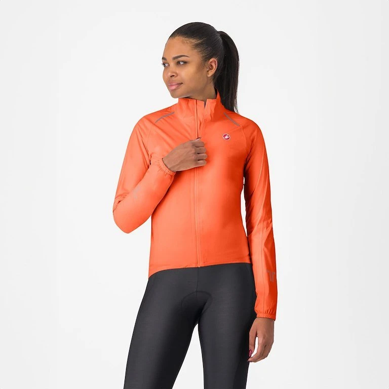 Castelli Emergency 3 regnjakke til kvinder - Brilliant Orange - XL