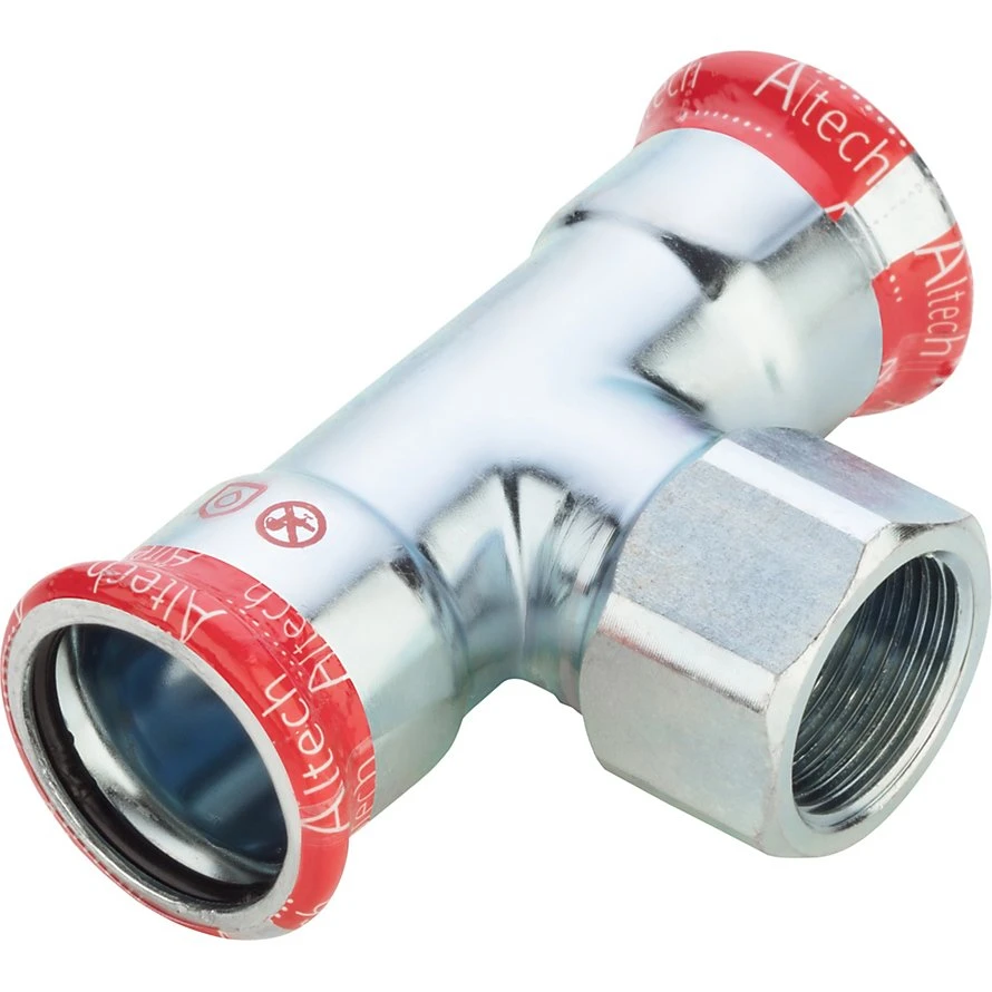 M-bakke FZ press t-stykke med muffe 35mm - 1/2" - 35mm
