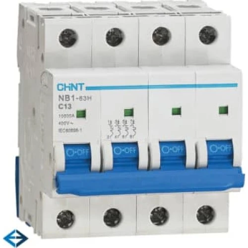 Chint NB1-63H Automatsikring, C 13A, 3P+N, 10kA