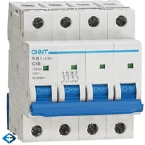 Chint NB1-63H Automatsikring, C 16A 3P+N, 10kA