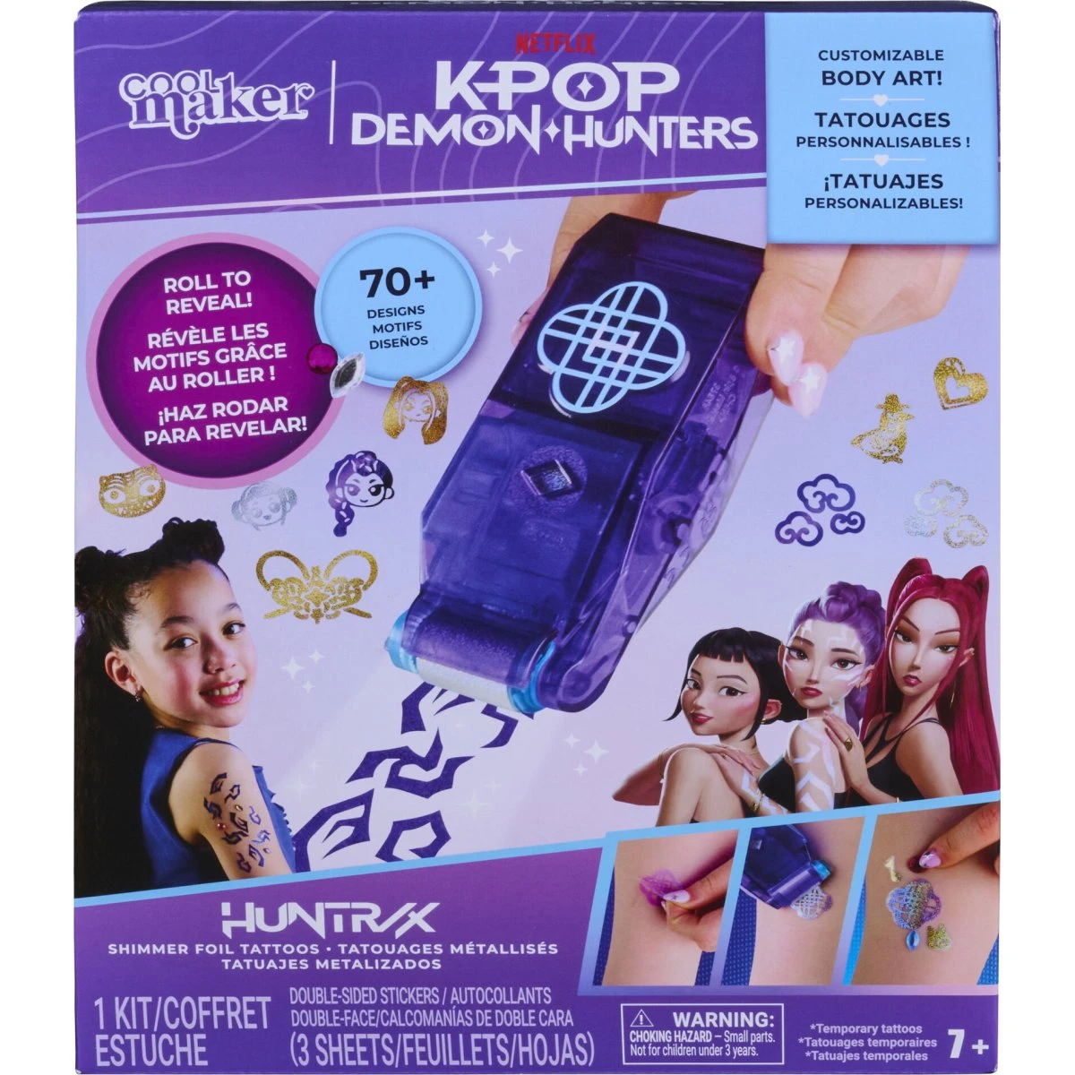 Cool Maker KPop Demon Hunters Shimmer Me Glitter Tattoo Kit