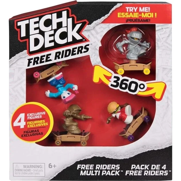 Tech Deck Free Riders skateboardfigurer - 4 stk.