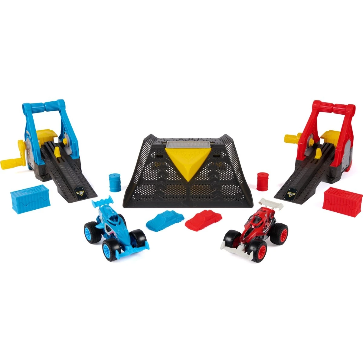 Monster Jam Rev Up racerbane med 2 Monster Trucks (1:64)