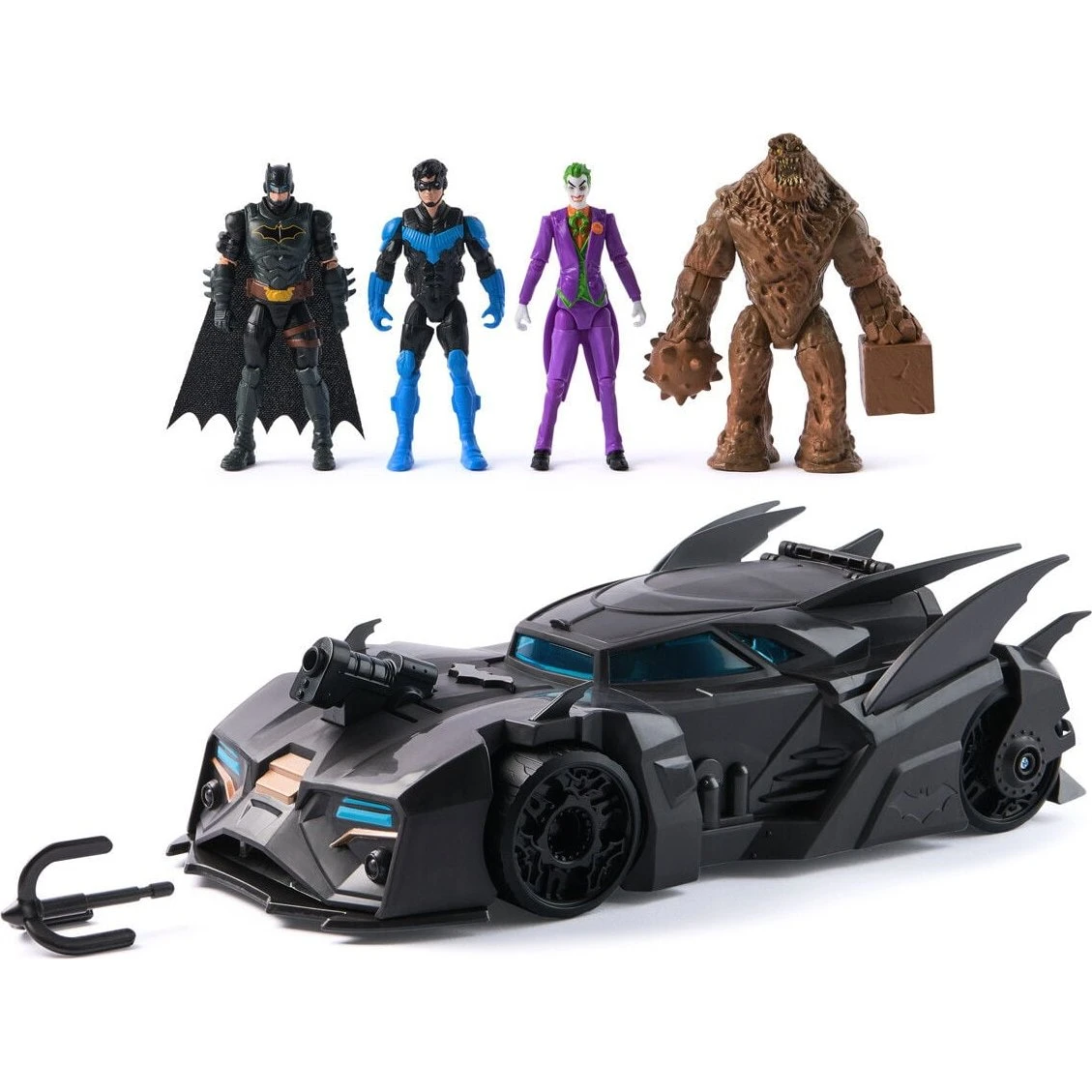 Batman Crusader Batmobile med 4 figurer og BatHook-launcher