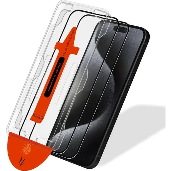 2-PACK iPhone 15 Pro Max Skærmbeskytter - Hærdet Glas