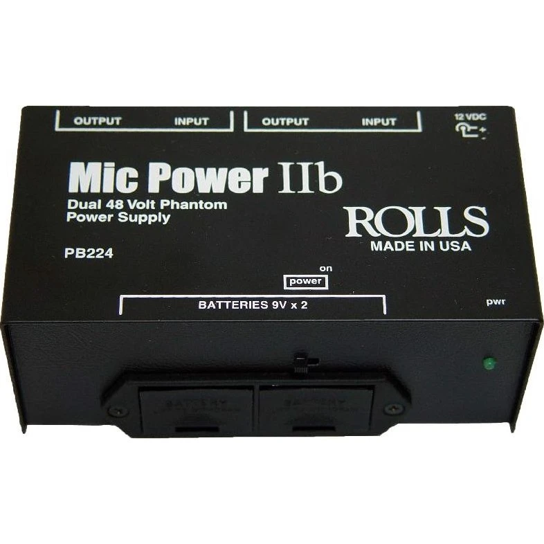 Rolls PB224 2-kanals 48V Phantom Power Strømforsyning