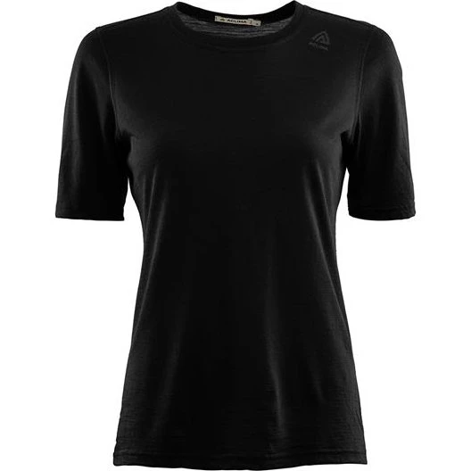 Aclima LightWool Undershirt Tee Womens - Jet Black